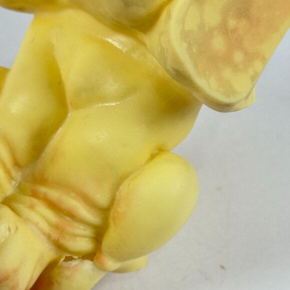 Vintage Kaysam Yellow Sad Puppy Dog Rubber Adorable Droopy Eyes & Soft Retro Sty - Picture 7 of 8